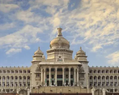 A split image of an old-age home in Bangalore alongside a caregiver visiting a senior at home, illustrating Samarth Eldercare's cost comparison of care options