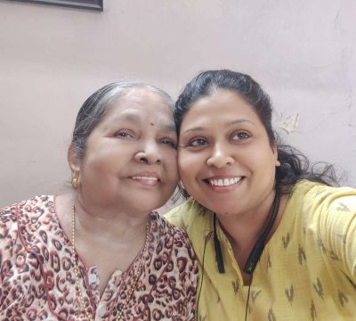 Our Care Counsellor taking selfie with elderly woman - Samarth Elder Care